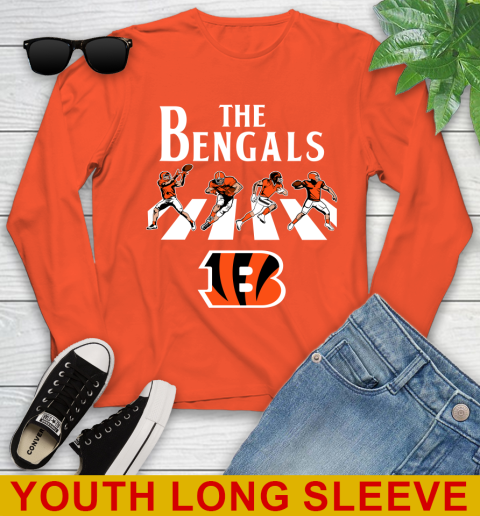 NFL Football Cincinnati Bengals The Beatles Rock Band Shirt Youth Long Sleeve 3