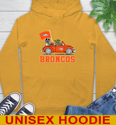 NFL Football Denver Broncos Darth Vader Baby Yoda Driving Star Wars Shirt Hoodie 3