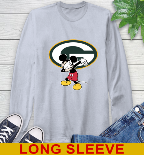 Green Bay Packers NFL Football Dabbing Mickey Disney Sports Long Sleeve T-Shirt 6