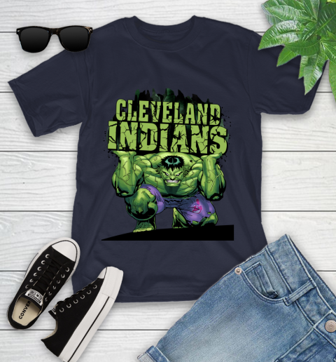 Cleveland Indians MLB Baseball Incredible Hulk Marvel Avengers Sports Youth T-Shirt 3