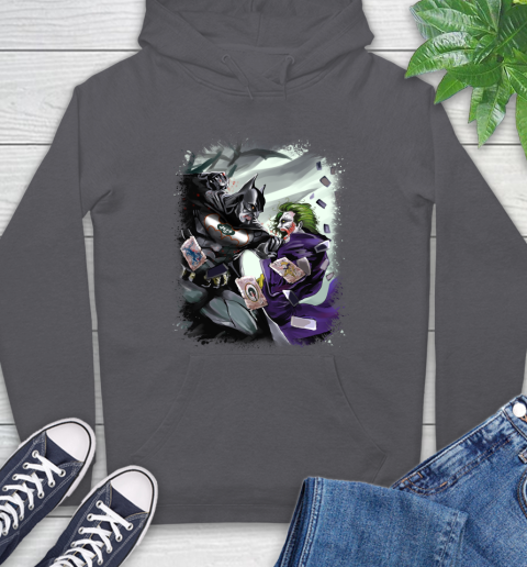 New York Jets NFL Football Batman Fighting Joker DC Comics Hoodie 7