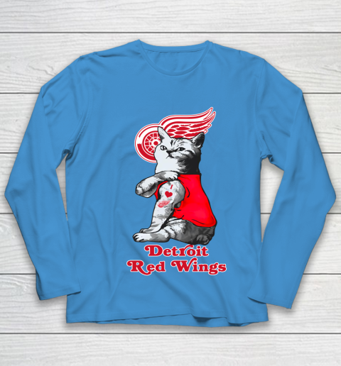 NHL My Cat Loves Detroit Red Wings Hockey Youth Long Sleeve 5