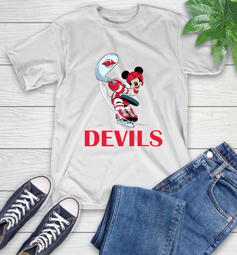 NHL Hockey New Jersey Devils Cheerful Mickey Mouse Shirt T-Shirt 2