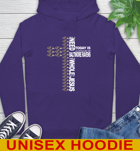 NFL All I Need Today Is A Little Bit Of Baltimore Ravens Shirt Hoodie 5