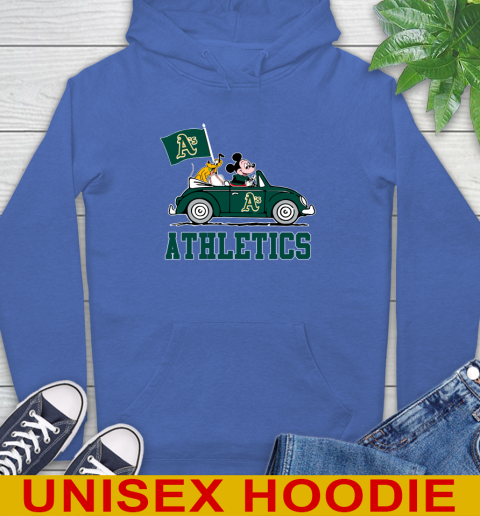 MLB Baseball Oakland Athletics Pluto Mickey Driving Disney Shirt Hoodie 9