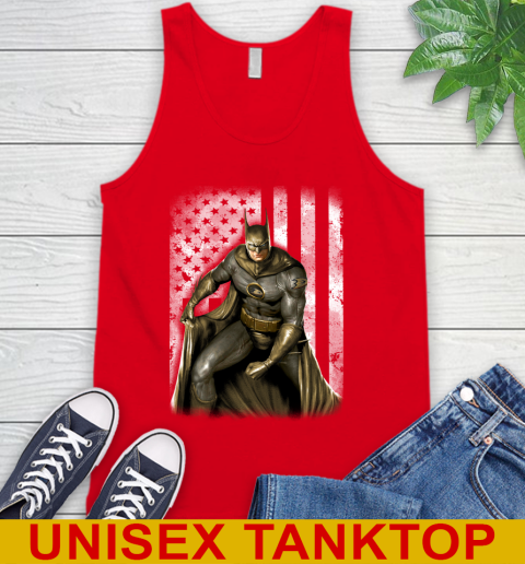 Anaheim Ducks NHL Hockey Batman DC American Flag Shirt Tank Top 5