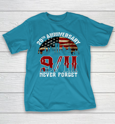 Never Forget 9 11 20th Anniversary Patriot Day 2021 T-Shirt 7