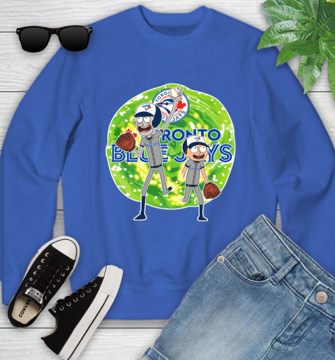 MLB Toronto Blue Jays Rick And Morty Baseball Sports Youth Sweatshirt 8