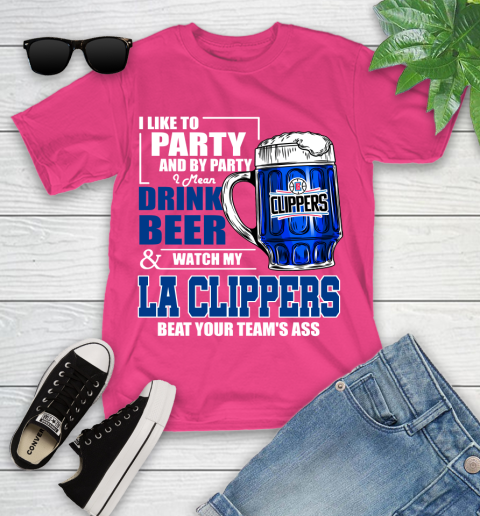 NBA Drink Beer and Watch My LA Clippers Beat Your Team's Ass Basketball Youth T-Shirt 11