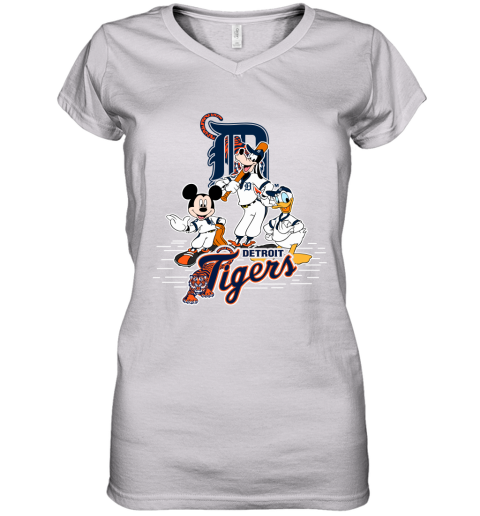 MLB Detroit Tigers Mickey Mouse Donald Duck Goofy Baseball T Shirt