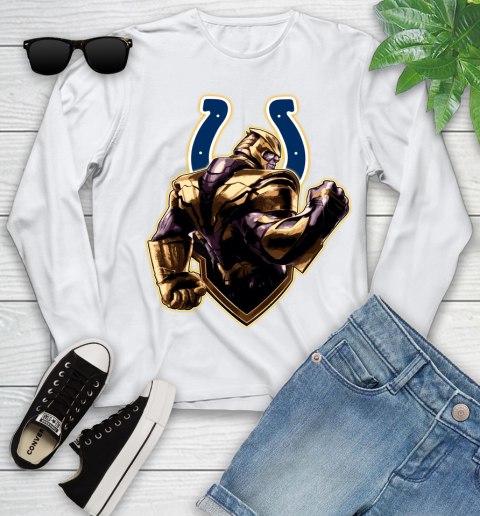 NFL Thanos Avengers Endgame Football Sports Indianapolis Colts Youth Long Sleeve