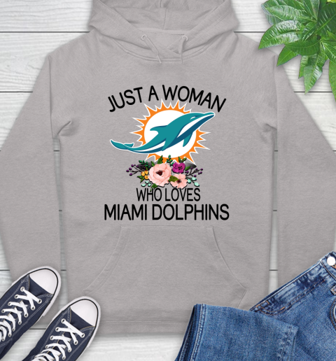 NFL Just A Woman Who Loves Miami Dolphins Football Sports Hoodie 10