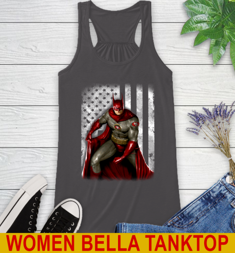 San Francisco 49ers NFL Football Batman DC American Flag Shirt Racerback Tank 10
