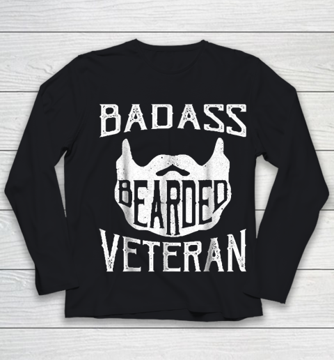 Grandpa Funny Gift Apparel  Badass Bearded Uncle Grandpa Dad Veterans Day Youth Long Sleeve