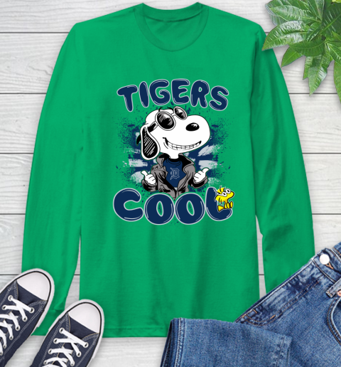 MLB Baseball Detroit Tigers Cool Snoopy Shirt Long Sleeve T-Shirt 9