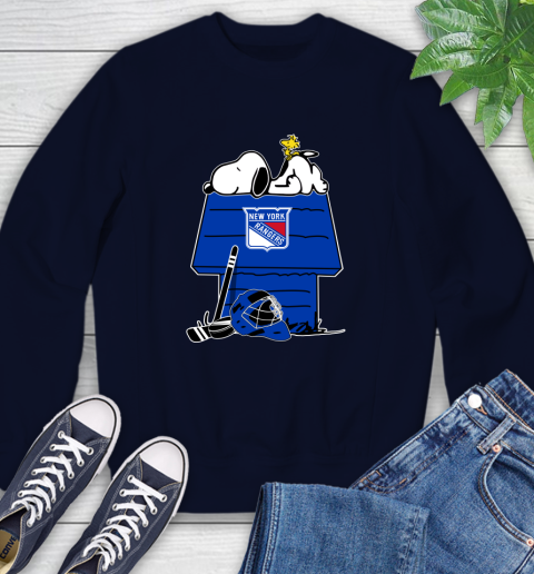 New York Rangers NHL Hockey Snoopy Woodstock The Peanuts Movie Sweatshirt 3