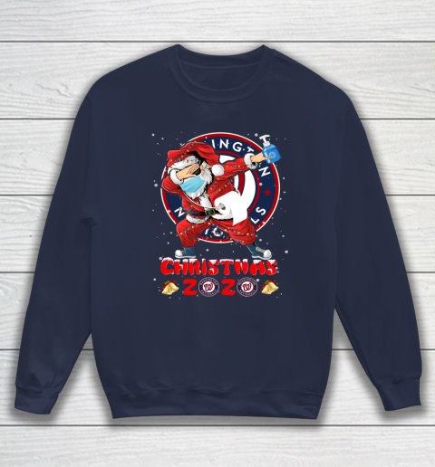 Washington Nationals Funny Santa Claus Dabbing Christmas 2020 MLB Sweatshirt 2