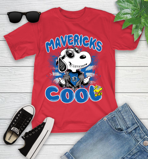 NBA Basketball Dallas Mavericks Cool Snoopy Shirt Youth T-Shirt 11