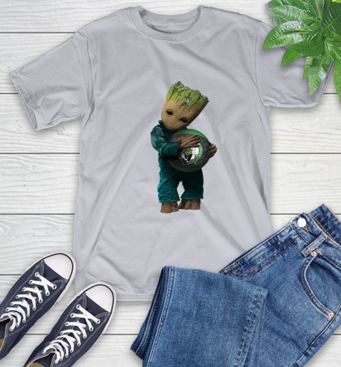 NBA Groot Guardians Of The Galaxy Basketball Sports Boston Celtics T-Shirt 6