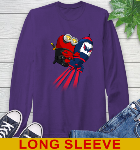 NHL Hockey Washington Capitals Deadpool Minion Marvel Shirt Long Sleeve T-Shirt 5
