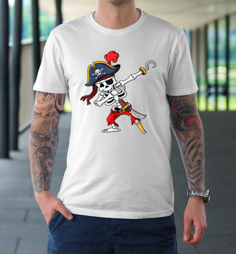 Halloween Dabbing Pirate Skeleton Funny T-Shirt