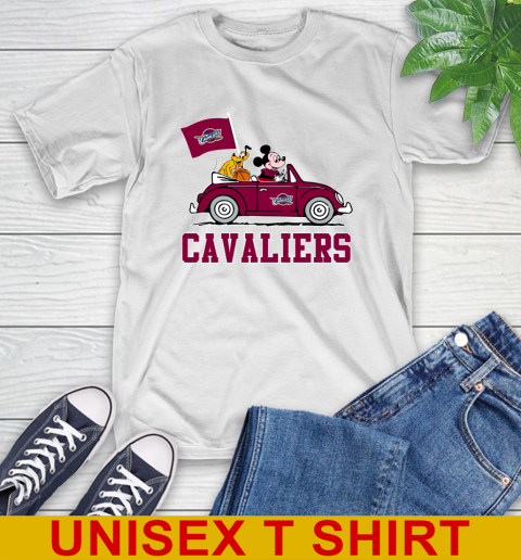 NBA Basketball Cleveland Cavaliers Pluto Mickey Driving Disney Shirt T-Shirt