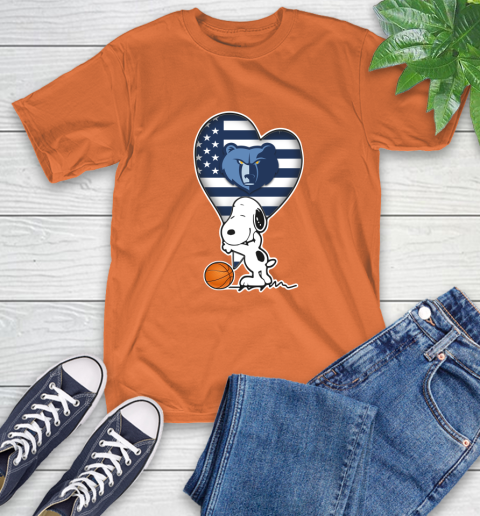 Memphis Grizzlies NBA Basketball The Peanuts Movie Adorable Snoopy T-Shirt 5