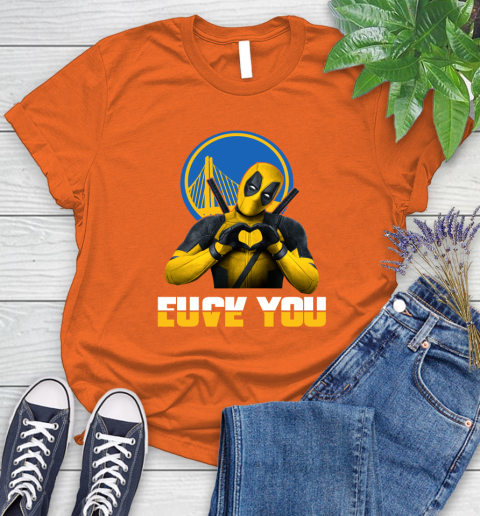 NBA Golden State Warriors Deadpool Love You Fuck You Basketball Sports Women's T-Shirt 3
