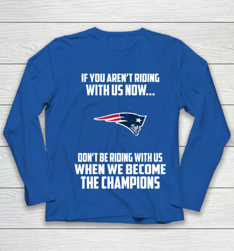NFL New England Patriots Football We Become The Champions Youth Long Sleeve 7