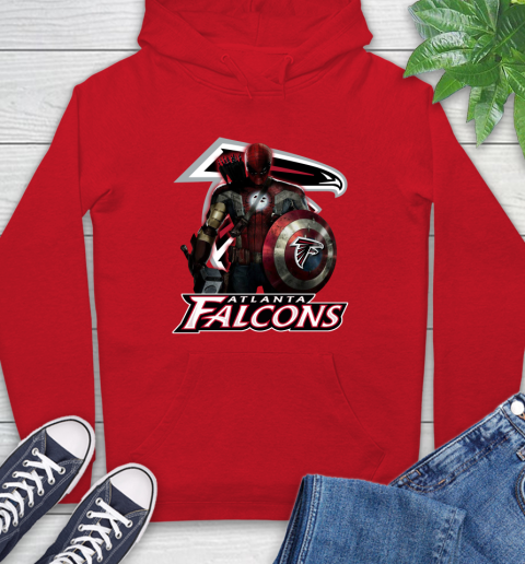 NFL Captain America Thor Spider Man Hawkeye Avengers Endgame Football Atlanta Falcons Hoodie 10