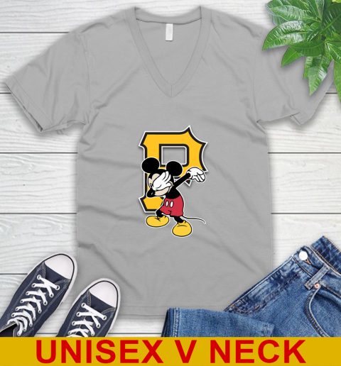 Pittsburgh Pirates MLB Baseball Dabbing Mickey Disney Sports V-Neck T-Shirt 5 Pittsburgh Pirates MLB Baseball Dabbing Mickey Disney Sports V-Neck T-Shirt - Image 5