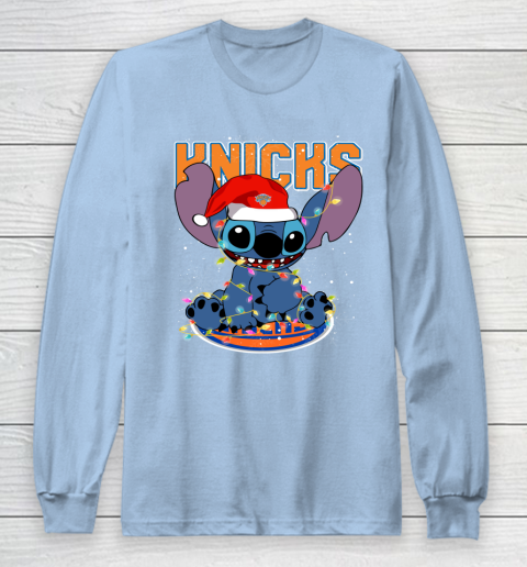 New York Knicks NBA noel stitch Basketball Christmas Long Sleeve T-Shirt 5