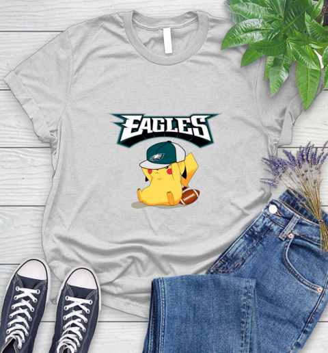 NFL Pikachu Football Sports Philadelphia Eagles Women's T-Shirt
