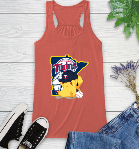 MLB Pikachu Baseball Sports Minnesota Twins Racerback Tank 4