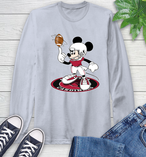 NFL Football Arizona Cardinals Cheerful Mickey Disney Shirt fish pond Long Sleeve T-Shirt 6