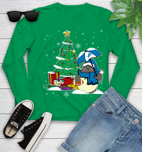 Detroit Lions NFL Football Cute Tonari No Totoro Christmas Sports Youth Long Sleeve 7