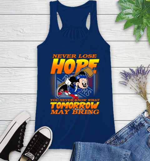 New York Rangers NHL Hockey ootball Mickey Disney Never Lose Hope Racerback Tank 8