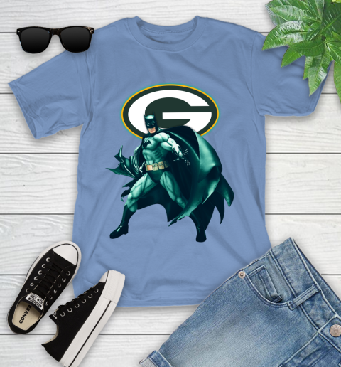 NFL Batman Football Sports Green Bay Packers Youth T-Shirt 11