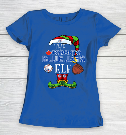 Toronto Blue Jays Christmas ELF Funny MLB Women's T-Shirt 8