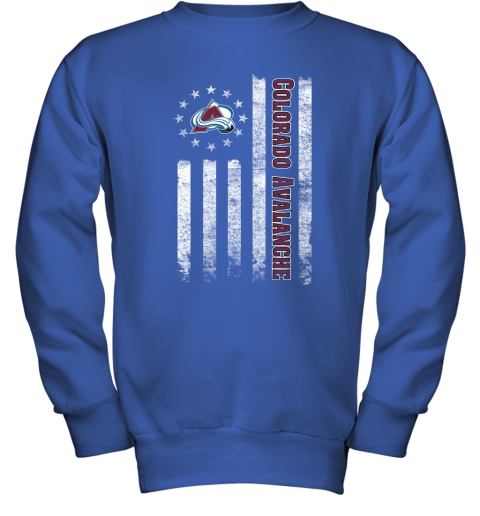 NHL American Flag Hockey Sports Colorado Avalanche Youth Sweatshirt 4