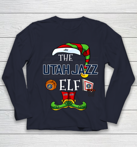 Utah Jazz Christmas ELF Funny NBA Youth Long Sleeve 2
