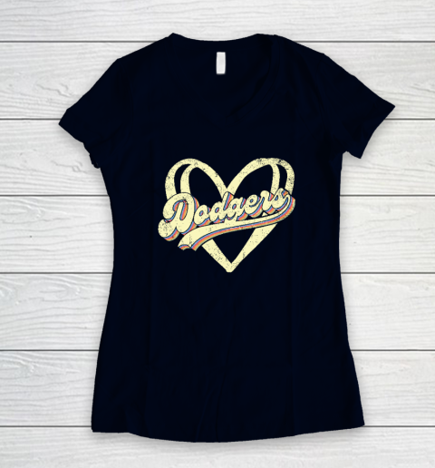 Dodgers Lover Women's V-Neck T-Shirt 2