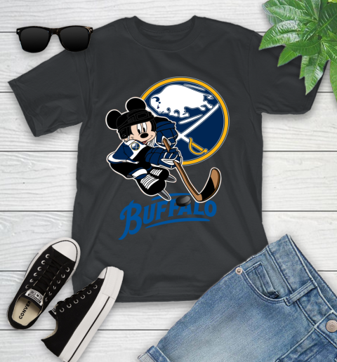 NHL Buffalo Sabres Mickey Mouse Disney Hockey T Shirt Youth T-Shirt 2