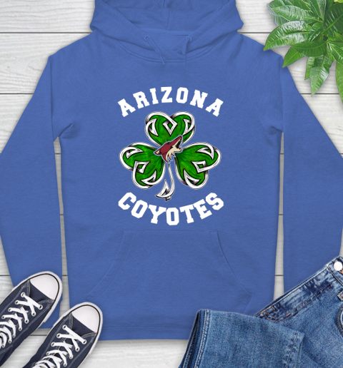 NHL Arizona Coyotes Three Leaf Clover St Patrick's Day Hockey Sports Hoodie 9