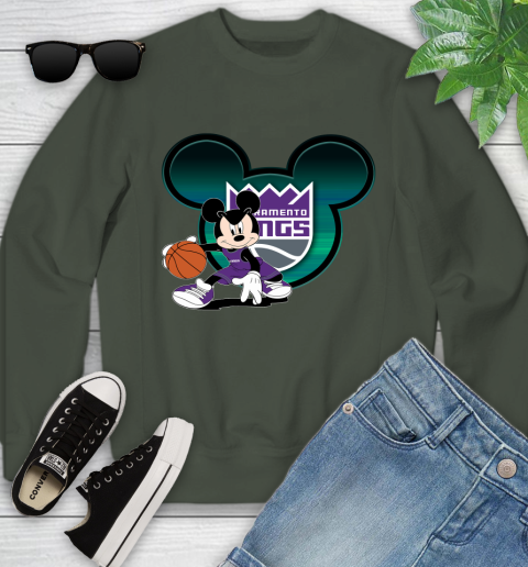 NBA Sacramento Kings Mickey Mouse Disney Basketball Youth Sweatshirt 10
