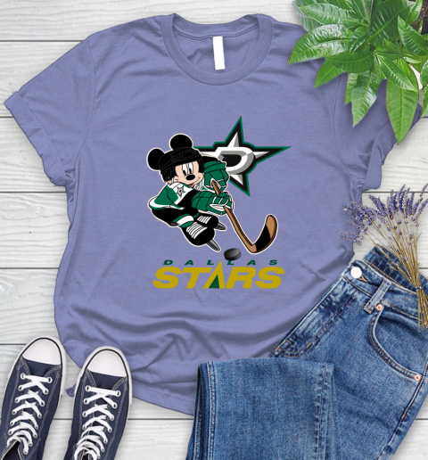 NHL Dallas Stars Mickey Mouse Disney Hockey T Shirt Women's T-Shirt 23