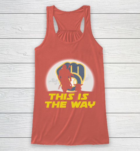 Milwaukee Brewers MLB Baseball Star Wars Yoda And Mandalorian This Is The Way Racerback Tank 3