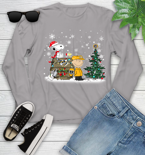 NHL Nashville Predators Snoopy Charlie Brown Woodstock Christmas Stanley Cup Hockey Youth Long Sleeve 5