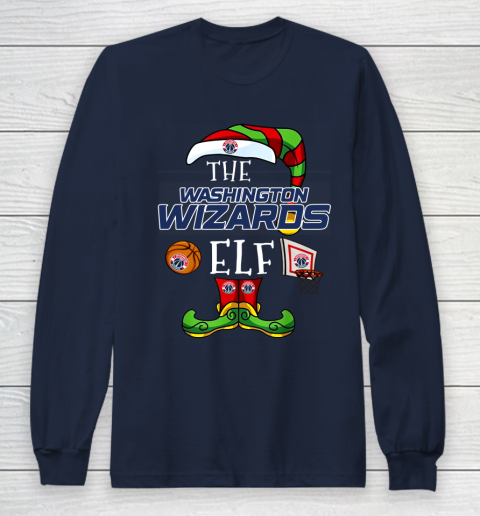 Washington Wizards Christmas ELF Funny NBA Long Sleeve T-Shirt 2