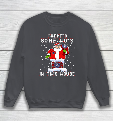 Toronto Maple Leafs Christmas There Is Some Hos In This House Santa Stuck In The Chimney NHL Sweatshirt 4